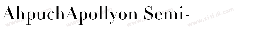 AhpuchApollyon Semi字体转换